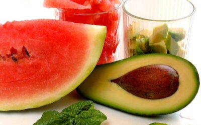 Wassermelone-Spinat-Avocado-Salat
