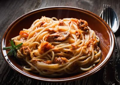 Spaghetti mit Thunfisch Sauce