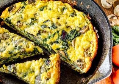 Spinat-Champignon-Frittata