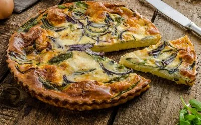 Polenta Quiche mit Rucola