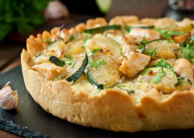 Zucchini-Haehnchen-Quiche