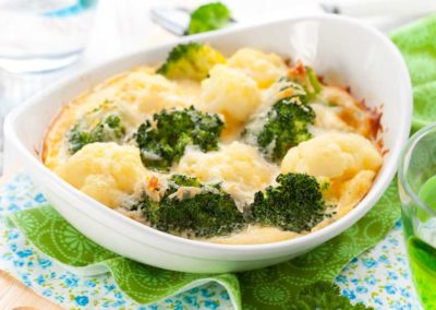 Broccoli-Blumenkohl-Gratin