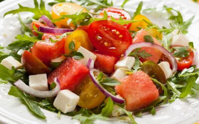 Feta-Wassermelonen-Salat mit Tomaten