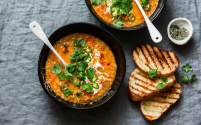 Linsensuppe mit Kurkuma und Ingwer