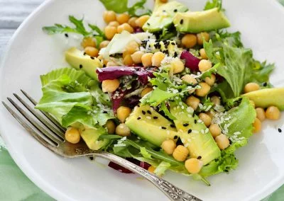 Avocado-Kichererbsen-Salat vegan