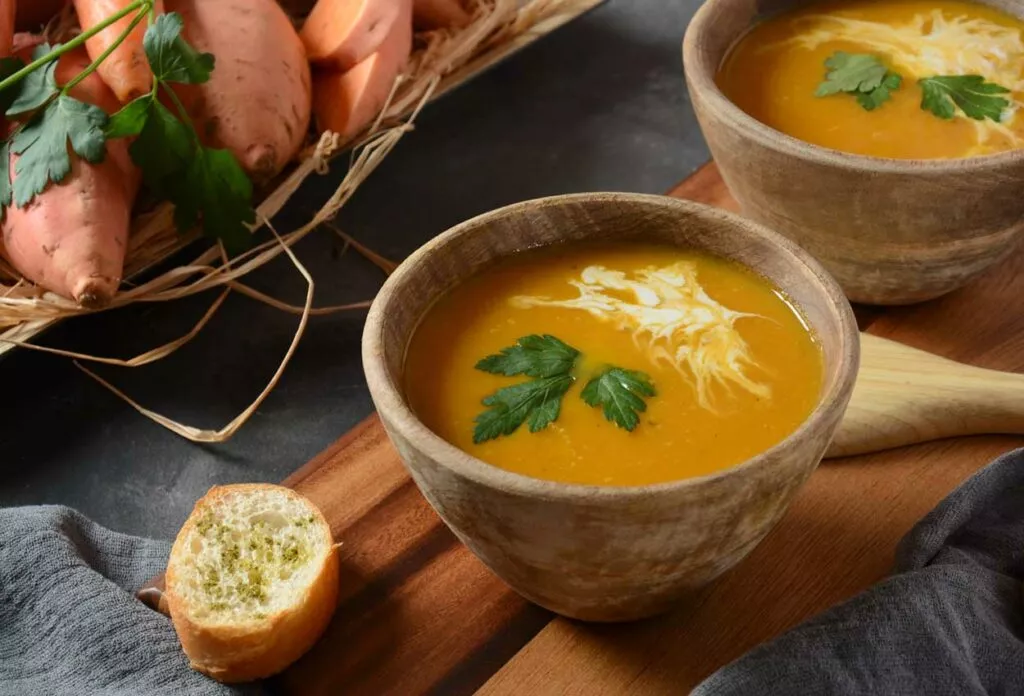 Süsskartoffel Karottensuppe