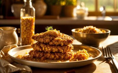 Haferflockenschnitzel mit Knusperpanade