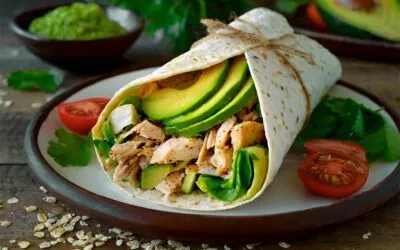 Truthahn- und Avocado-Wrap mit Vollkorn-Tortilla