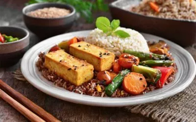 Gebackener Tofu mit Gemüse