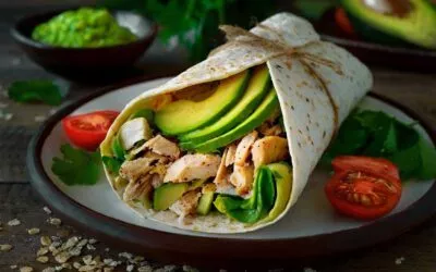 Truthahn- und Avocado-Wrap mit Vollkorn-Tortilla