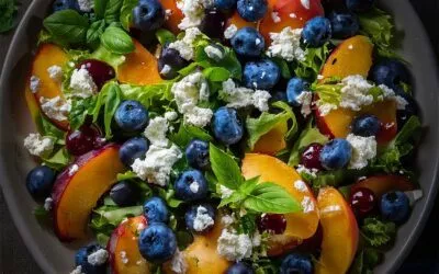 Blaubeer-pfirsich-Feta-salat