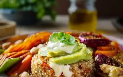 Quinoa-Bowl mit geröstetem Gemüse