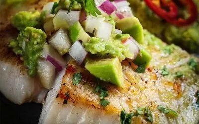 Kokosnuss Limetten Fisch mit Avocado Salsa