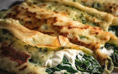 Crêpes mit Ricotta und Spinat