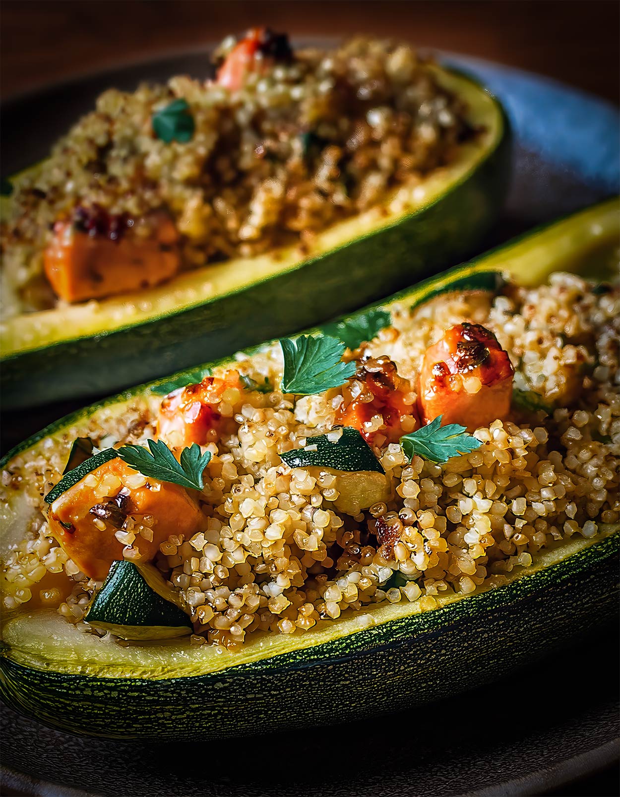Gefüllte Zucchini mit Couscous - Gesund gut Essen