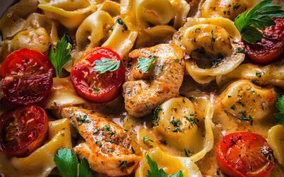 Tortellini in Hähnchen Sahnesauce