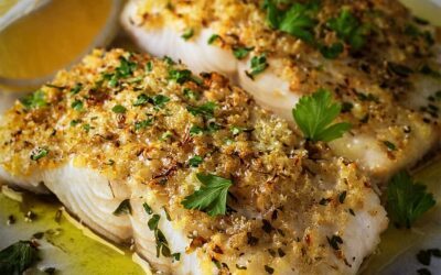 Gebackener Kabeljau mit Kräuterkruste