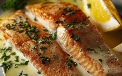 Zartes Rotbarschfilet in aromatischer Zitronenbuttersoße
