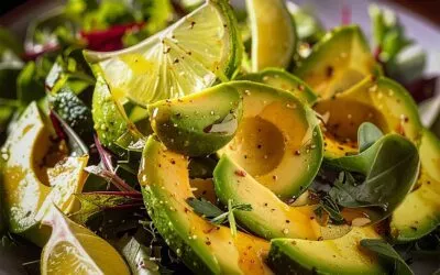 Avocadosalat mit Limetten-Honig-Dressing