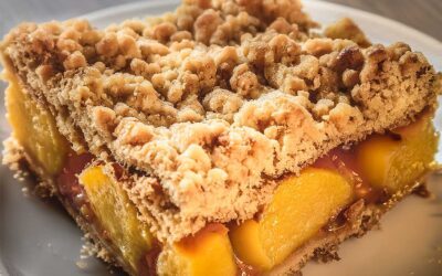 Zimt-Pfirsich-Crumble