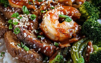 Garnelen & Steak Reis Bowl