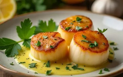 Jakobsmuscheln mit Zitronenbutter