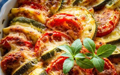 Kartoffel-Gratin mit Zucchini und Tomaten