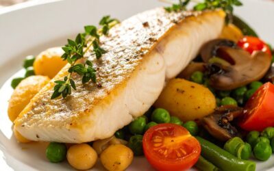 Barschfilet auf Bohnen