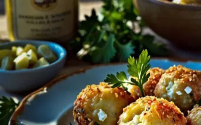 Knusprige Zucchini-Feta-Bällchen aus dem Ofen