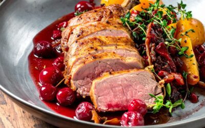 Entenbrust mit eingelegten Kirschen