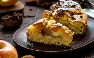 Maulwurfkuchen mit Apfel