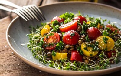 Lauwarmer Linsensalat