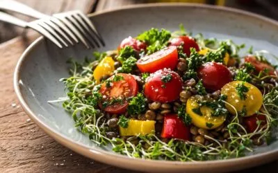 Lauwarmer Linsensalat