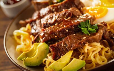 Teriyaki Rind mit Nudeln