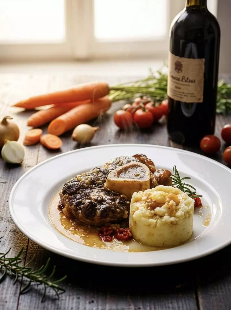 Osso buco mit Parmesan-Kartoffelpüree