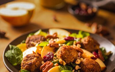 Apfel-Pekannuss-Salat mit Buchweizenfrikadellen – Ein Fest für die Sinne!