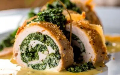 Hähnchenroulade mit Spinatcreme