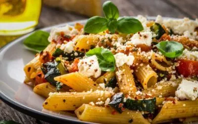 Rigatoni mit Zucchini und Tomaten