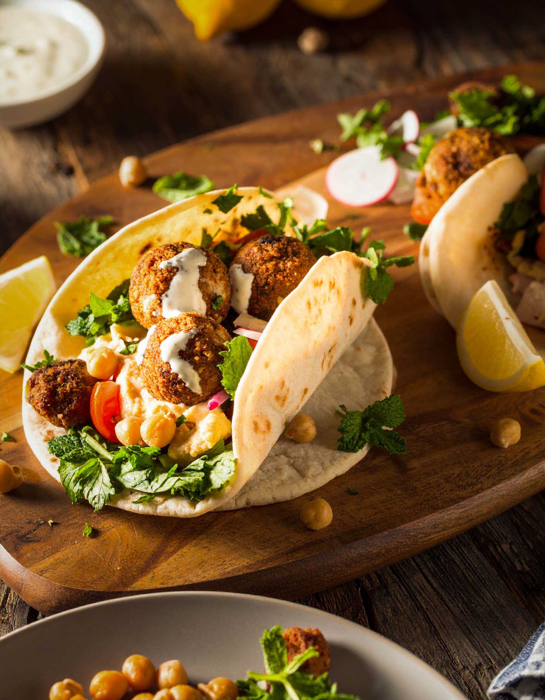Vegetarische Falafel-Pita