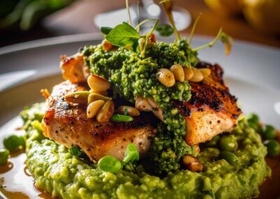 Haehnchen-Medaillons-mit-Baerlauch-Pesto