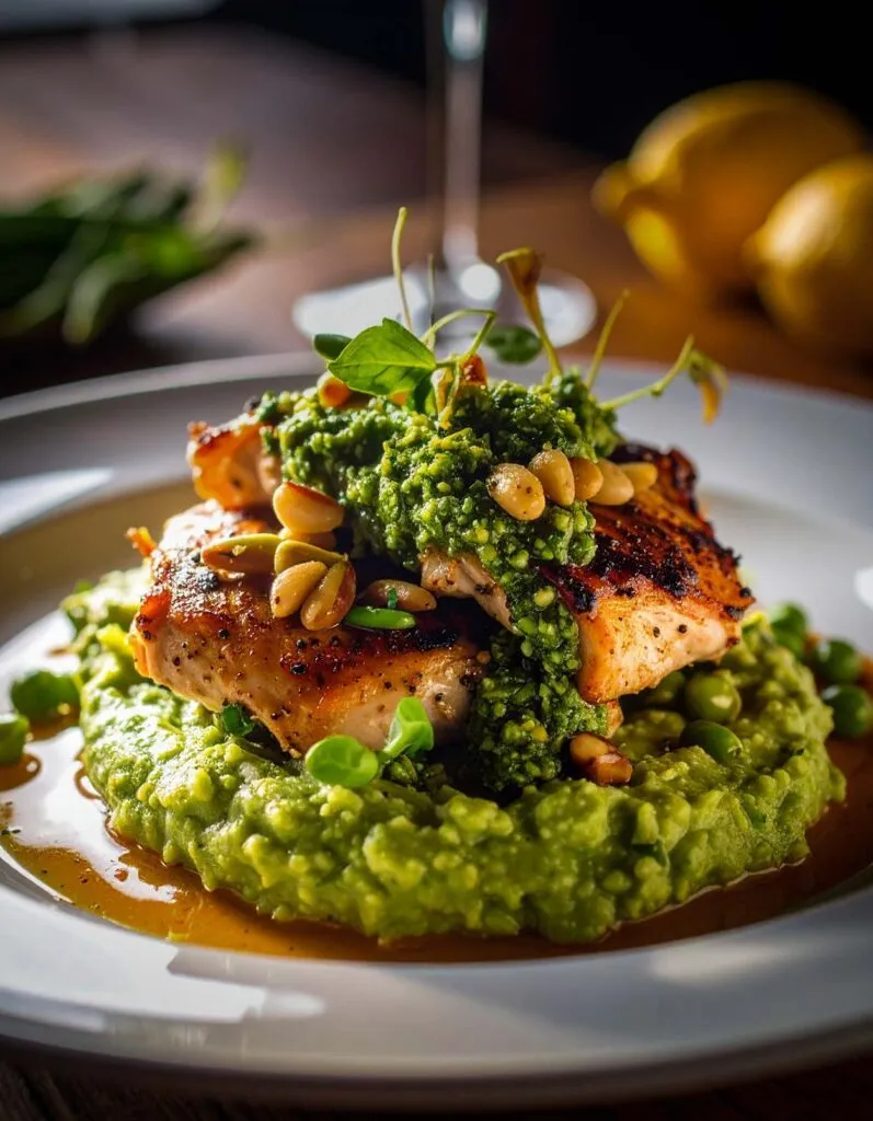 Haehnchen-Medaillons-mit-Baerlauch-Pesto