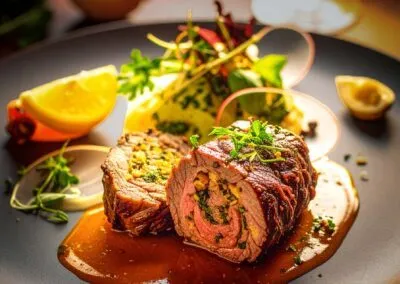 Rinderrouladen mit Kräuterfüllung