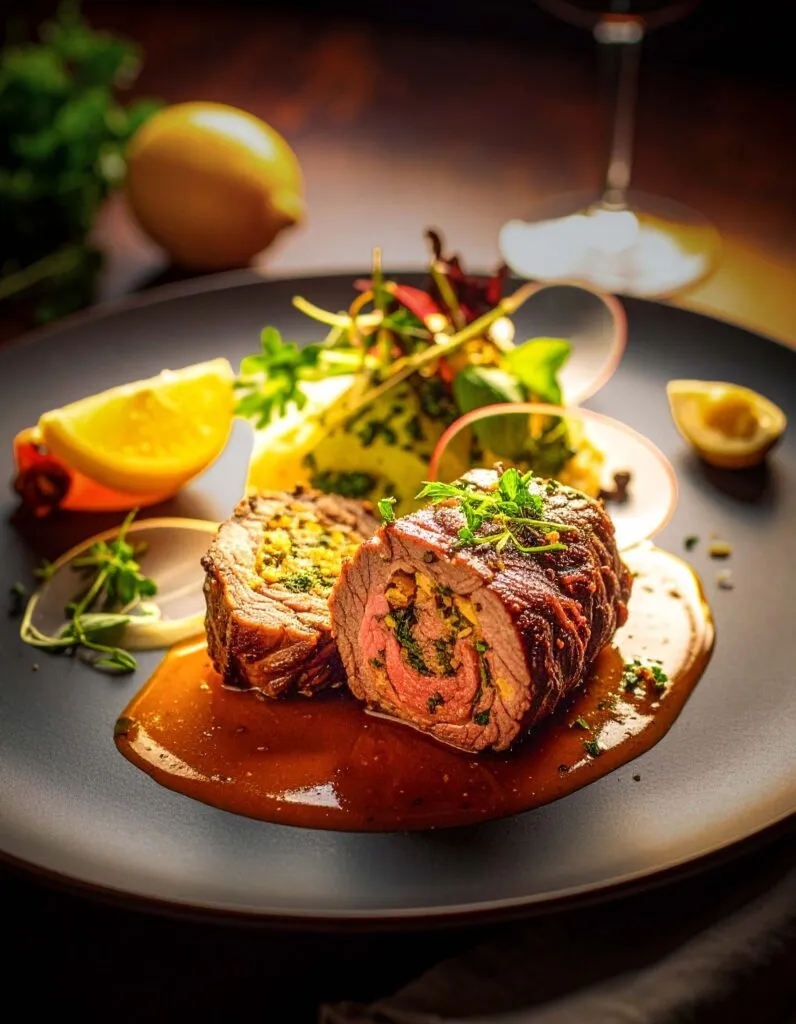 Rinderrouladen mit Kräuterfüllung