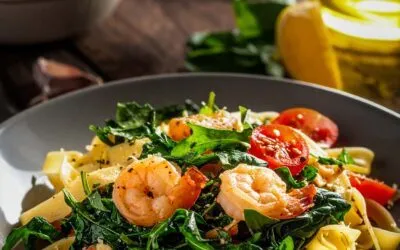 Tagliatelle mit Garnelen, Rucola & Kirschtomaten