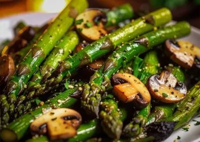 Gruener-Spargel-mit-Champignons