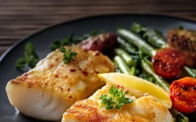 Kabeljaufilet mit grünem Spargel