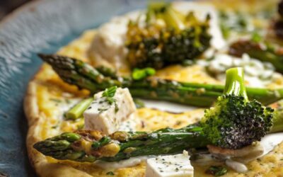 Spargel Omelett mit Schafskäse